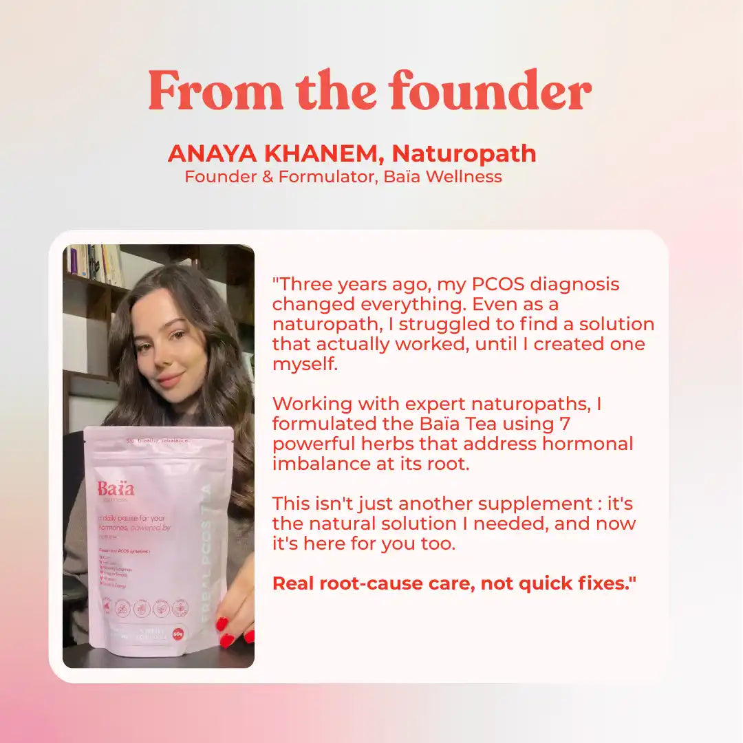 Anaya, founder of Baïa Wellness and naturopath specialized in PCOS treatment